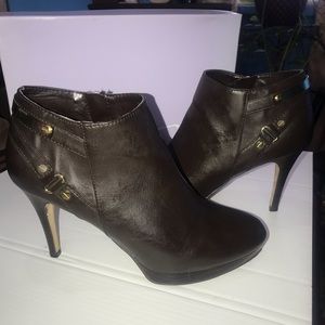 Marc Fisher Dark Brown Blane3 Ankle Boots